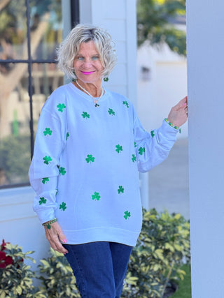 St Patricks Day Glitter weatshirt/Irish Sweatshirt Cathys Place