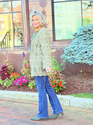 OLIVE CROCHET CARDIGAN Cathys Place