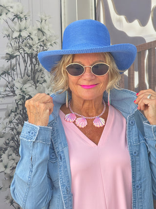 LULU-B CLEAR CHAMBRAY BLUE LINEN JACKET
