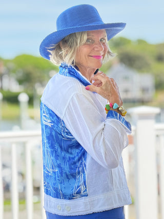 HARBOR BLUES LINEN JACKET Cathys Place