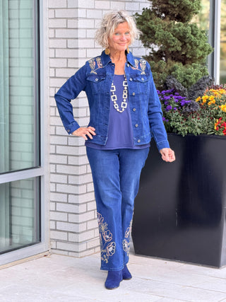 ETHYL FLOWER EMBROIDERED JEAN ETHYL JEANS