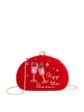 "FIZZ THE SEASON" MINAUDIÈRE, SCARLET Shiraleah