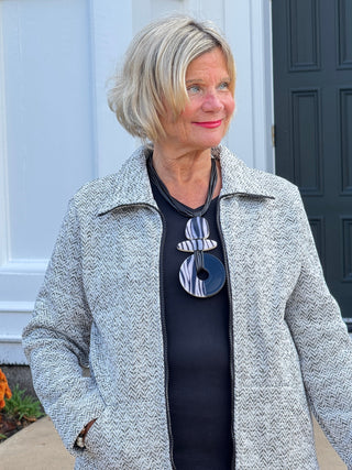 STYLING TWEED FULL ZIPPER JACKET Cathys Place