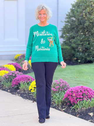 Women's Mistletoe And Martinis Embellished Sweater Cathys Place