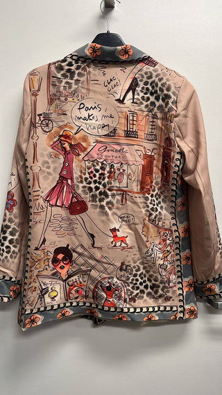 LUPA One Size Italian Parisian Chic Print Blazer LOOWIE LOOWIE