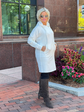 Lulu b kangaroo pocket pearl scuba dress