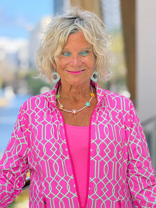 LULU B PALM BEACH LATTICE FULL ZIPPER Cathys Place