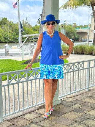 BLUE DREAMING HEARTS SKORT