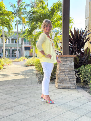 LULU-B CLEAR YELLOW MESH WRAP