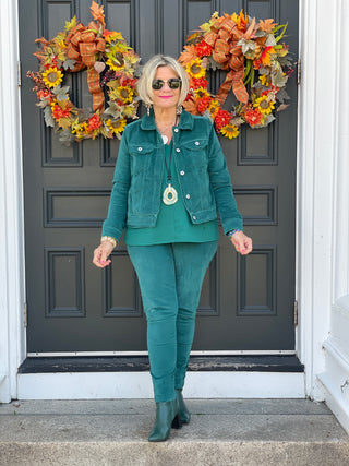 LULU-B EMERALD  VELOUR PANTS