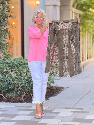 Ethyl The Harmony Vest - OLIVE ETHYL JEANS
