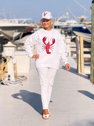 Glitter Red lobster  Sweatshirt Cathys Place