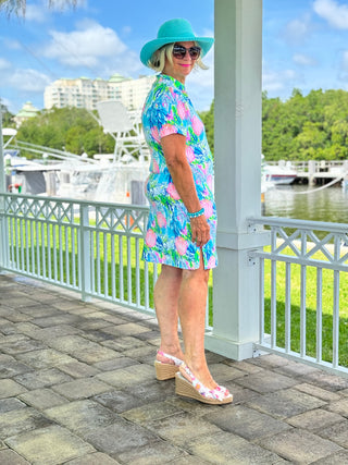 SEASHELL BEACH COLLAR DRESS