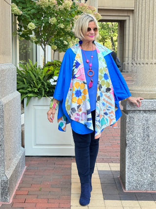 Blue Reversible Rain Cape - l Collection