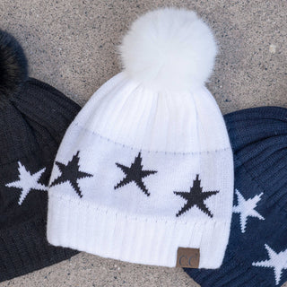 CC Star Pom Beanie ( HAT-4023 ) Truly Contagious