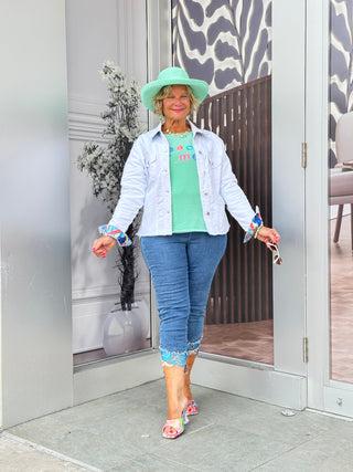 LULU-B MINT BEACH TIME SWEATER