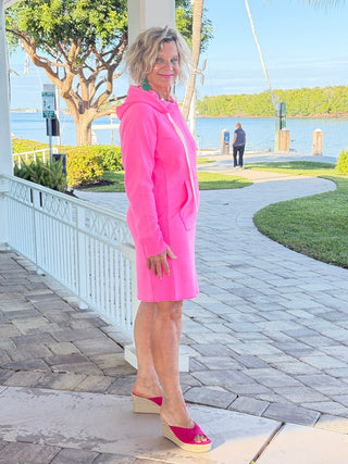 Lulu b  kangaroo Hot Pink Scuba Dress LULU-B