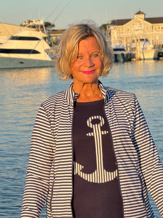 NAVY ANCHOR SWEATER