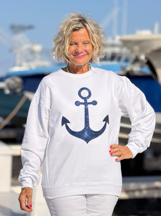 Glitter anchor Sweatshirt Cathys Place