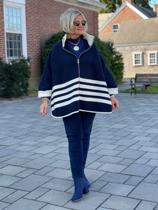 BAR HARBOR NAVY ZIP CAPE