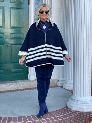 BAR HARBOR NAVY ZIP CAPE