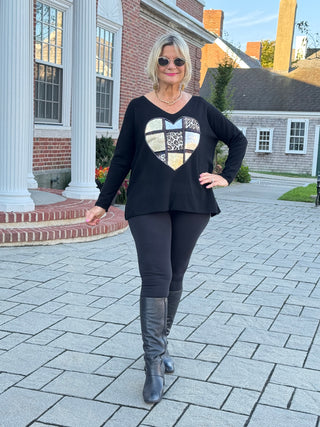 LEOPARD FASHION SEQUIN TOP
