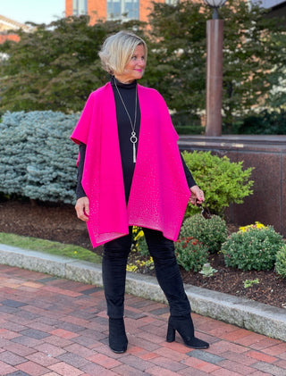 PINK BLING WINTER CAPE