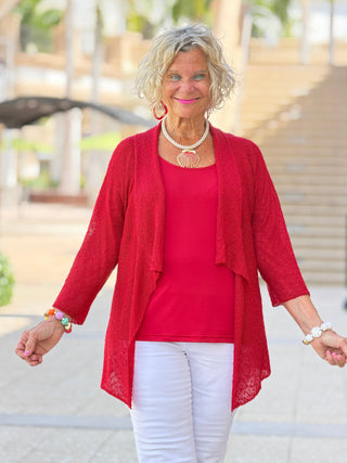 LULU B RED MESH WRAP LULU b
