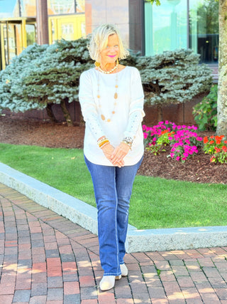 ETHYL SOFT POCKET CREAM SWEATER ETHYL JEANS