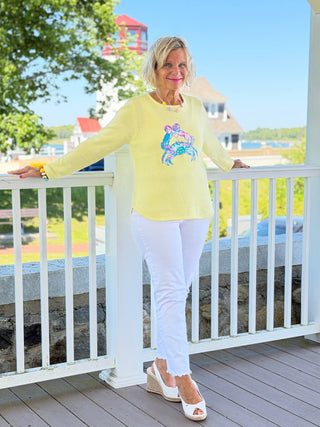 BEACH CLUB YELLOW CRAB SWEATER LULU-B