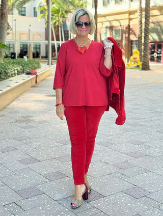 LULU-B RED VELOUR JACKET