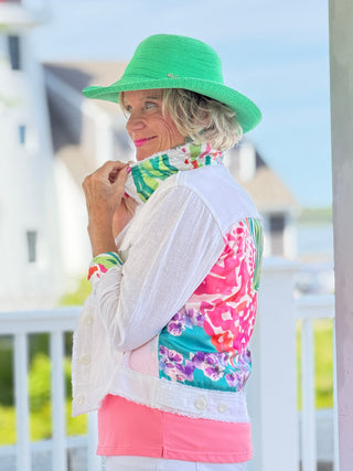 PINK PARADISE GARDEN LINEN JACKET TANGO MANGO