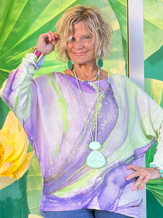 Tie-dye Printed Spring Long Sleeves Sweater LOOWIE