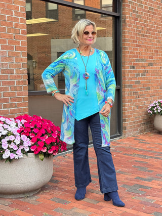 COLOR SPLASH CARDIGAN - BOUNTIFUL