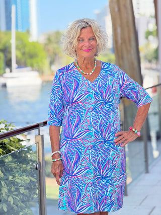 LULU B PALM ROYALE ELBOW DRESS LULU b