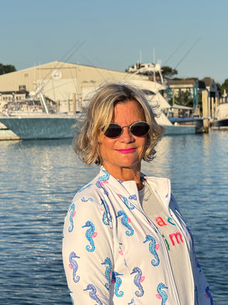 LULU-B WHITE BEACH TIME SWEATER