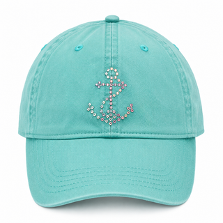 Bling light Aqua Anchor Hat Cathys Place