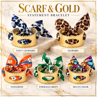 Scarf & Gold Cuff Cathys Place
