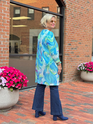 COLOR SPLASH CARDIGAN - BOUNTIFUL
