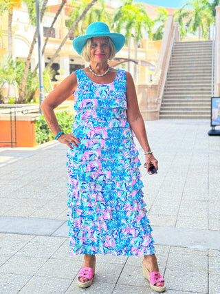 SPLASH OF PINK CHA CHA MAXI DRESS