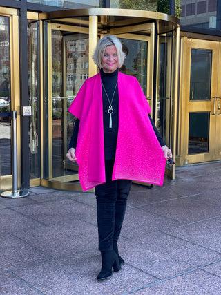 PINK BLING WINTER CAPE