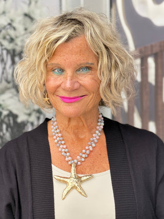 GOLD OCEAN STATEMENT STARFISH NECKLACE SET Cathys Place