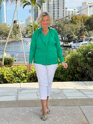 Lulu B Full Emerald Green Zipper Jacket LULU-B