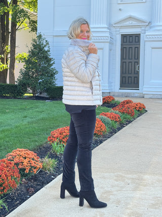 LULU-B SILVER FAUX FUR JACKET