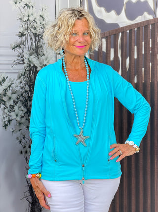 Long Turquoise Starfish Necklace Set Cathys Place