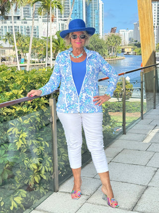 LULU B CORAL BREEZE FULL ZIPPER JACKET