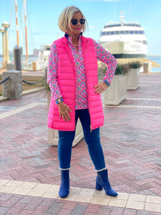 LULU-B HOT PINK PUFFER VEST