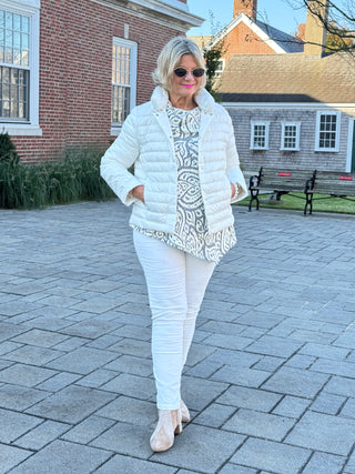 LULU-B IVORY FAUX FUR JACKET