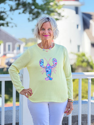 BEACH CLUB YELLOW LOBSTER SWEATER LULU-B