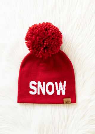 Red Snow Pom Hat Panache Apparel Co.